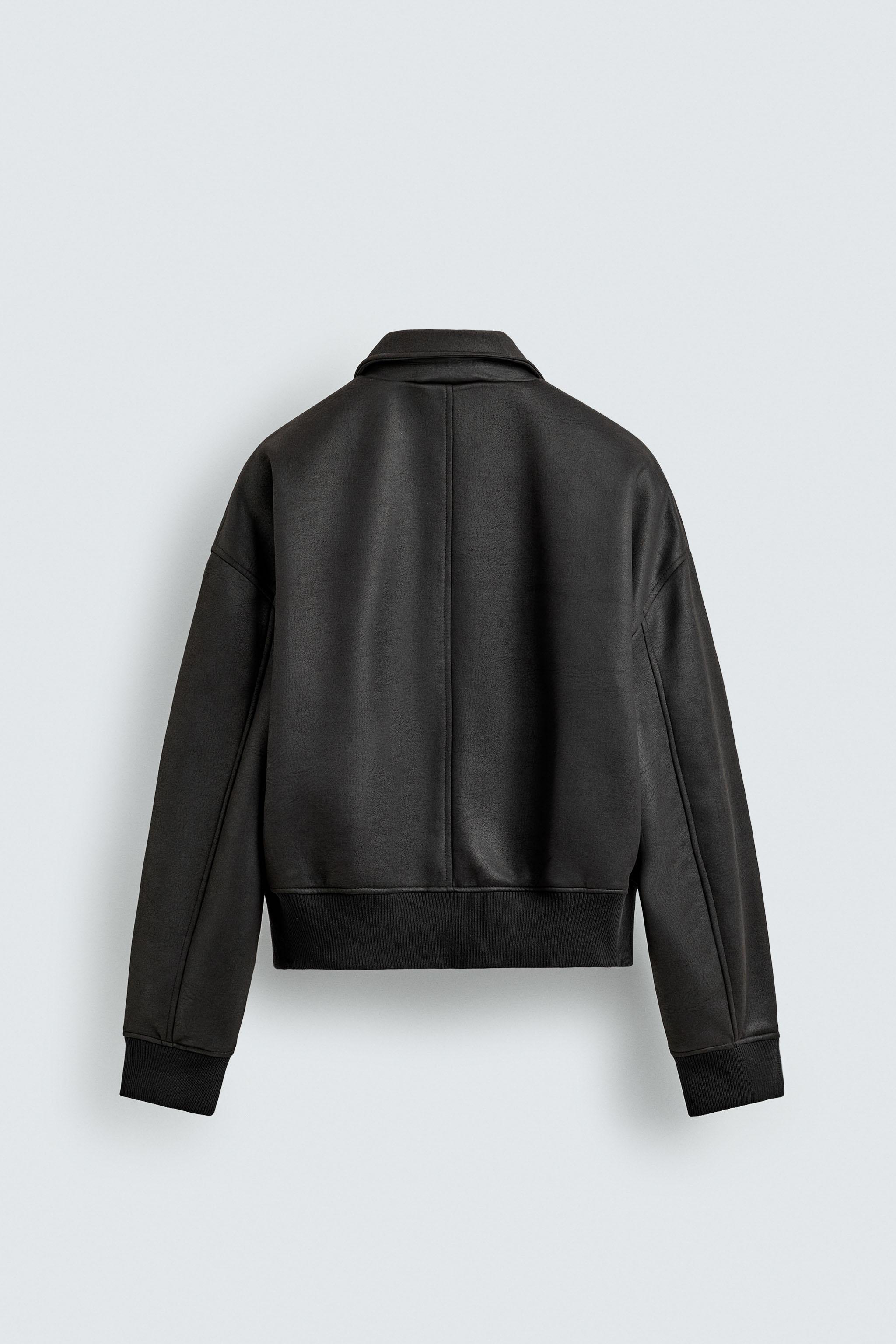 BLOUSON BOMBER MATIÈRE SYNTHÉTIQUE